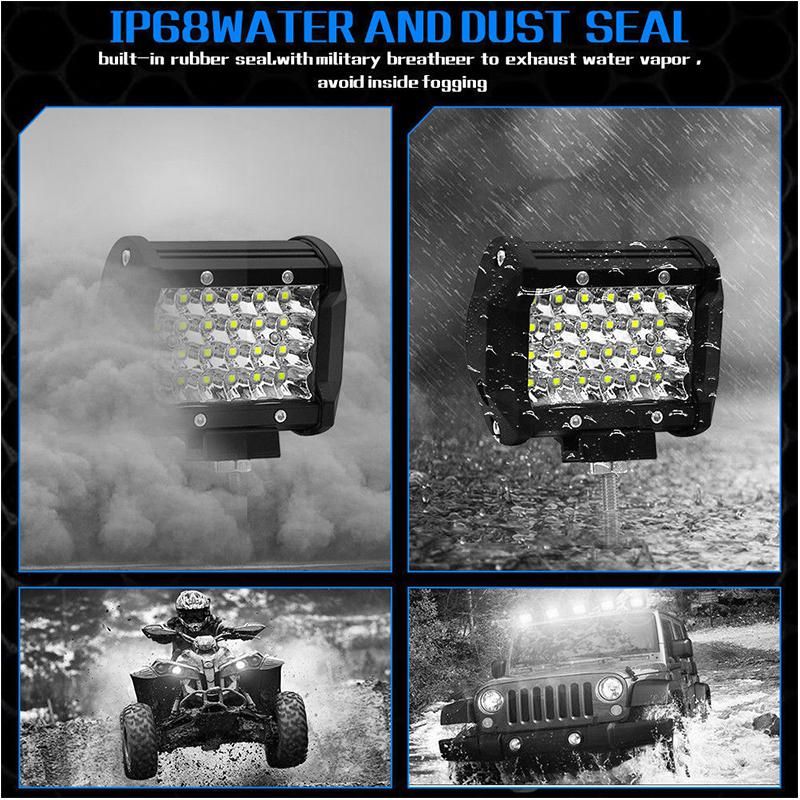 Headlights 200W 4" LED Combo Fog Lghts Work Light Bar Spotlight Off-road Driving Fog Lamp For Truck Boat ATV Led Bar 1PC