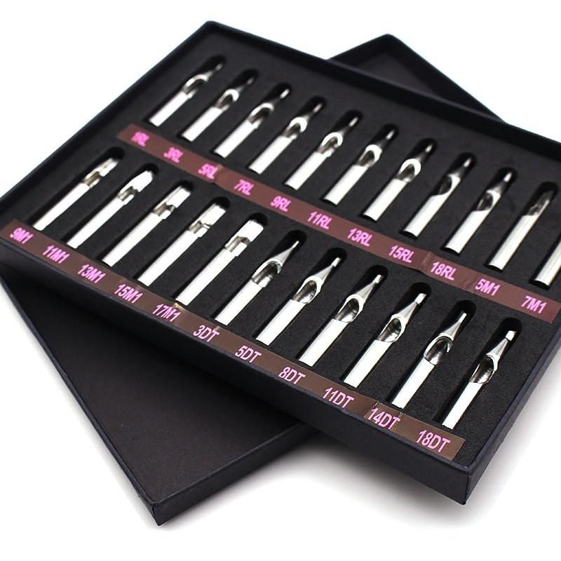 Tattoo stainless steel needle mouth set 22 PCs/set direct tattoo machine pedal hook line.