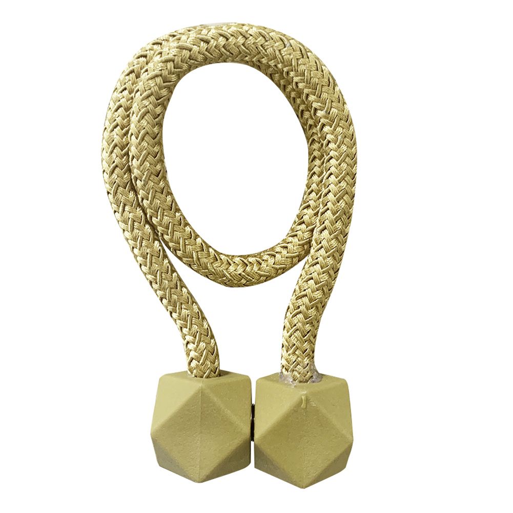 Magnetic Polyester Curtain Tieback Holder Hooks Ball Buckle Clip Home Decor-Yellow
