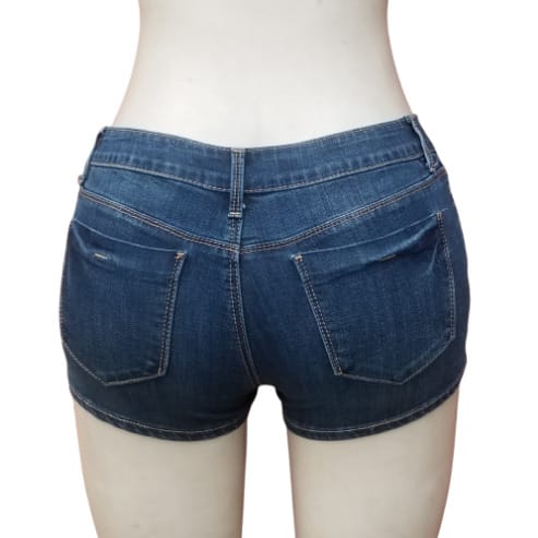 Ladies Stretchy Casual Bumshort- Blue