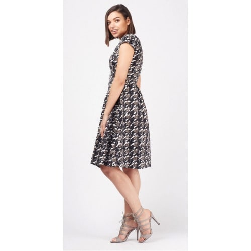 Geometric Print Midi Dress