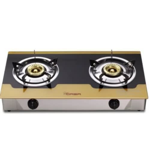 Double Burner Table Top Glass Gas Cooker