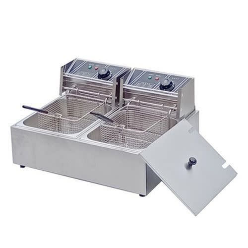 Large Capacity Industrial Double Tank Deep Fryer- 12l