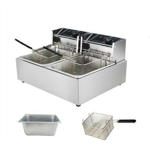 Large Capacity Industrial Double Tank Deep Fryer- 12l