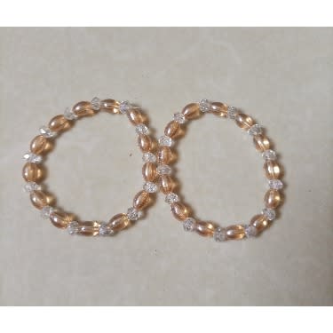 Crystal Bead Bracelets - 2Pcs
