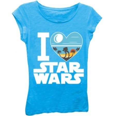 Girls I Love Star Wars Graphic Top - Blue