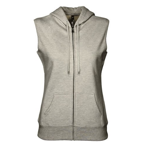 Grey Sleevless Hoody Sweatshirt