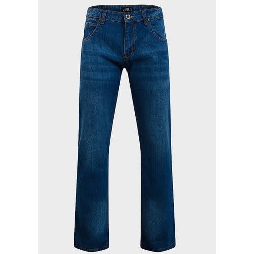 Mens Straight Leg Cut Mid Wash Jeans