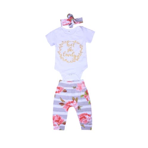 Girls Top & Leggings With Headband