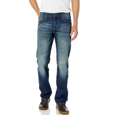 Men's Stone Wash Relaxed Fit Denim Jeans