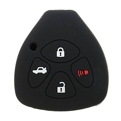 4 Button Silicone Remote Key Cover For Toyota Corolla And Camry - Black