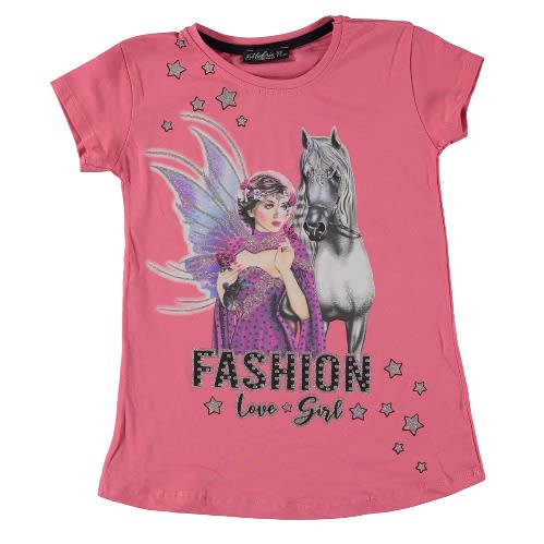 Fashion Love Girl T-shirt - Pink