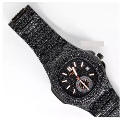 Wristwatch For Men With Black Stones