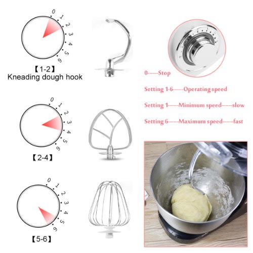 5l Stainless Steel Bowl Stand Mixer- 1000w