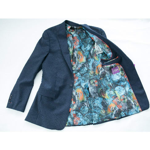 Men's Tailored 3 Piece Suit - Dark Blue