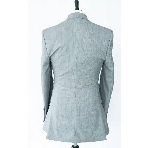 Men's Double Breasted Suit - Light Grey