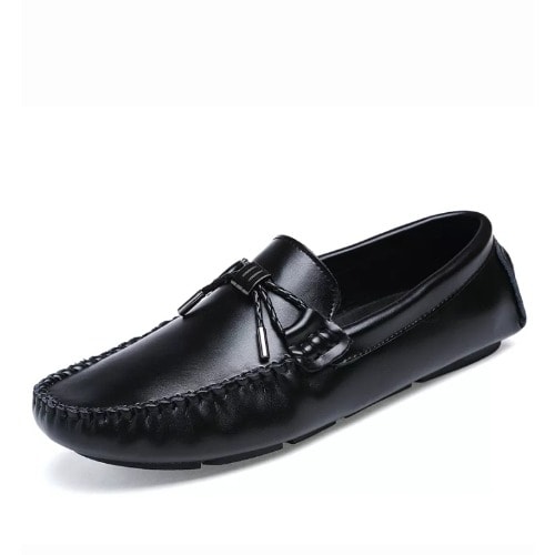Men's Leather Loafers - Black