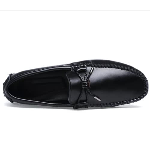 Men's Leather Loafers - Black