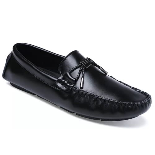 Men's Leather Loafers - Black