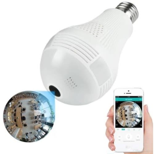 Cctv Security 360° Bulb Wireless Wifi Ip Panoramic Camera