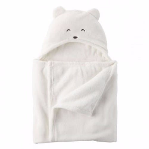 Hooded Baby Blanket - White