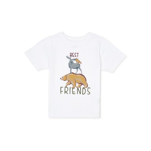 Toddler Boys "best Friend" Short Sleeve T-shirt Top