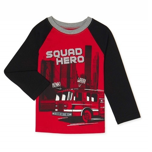Toddler Boys “squad Hero” Long Sleeve Raglan T-shirt Top