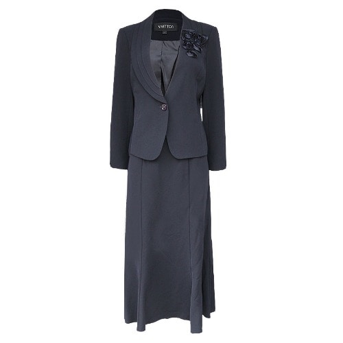 Regal Ladies Two Piece Skirt Suit - Navy Blue