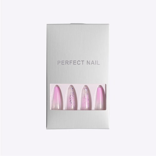 Ballet Coffin Full Cover Long Press-on Nail Tips - Sm14201173 - 24 Pieces