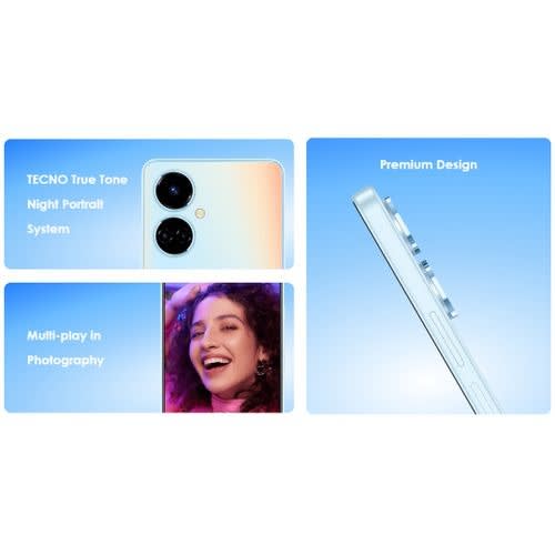 Tecno Camon 19 (ci6) - 128GB ROM + 4GB RAM - 64MP Rear + 16MP Front - 5000mAh