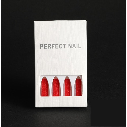 Ballet Coffin Full Cover Long Press On Nail Tips - Sm30210858  -  24 Pieces