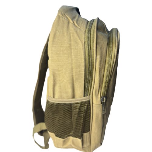 Khaki Backpack School Bag - Unisex