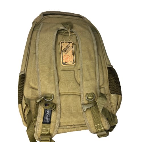 Khaki Backpack School Bag - Unisex
