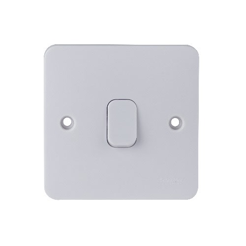Lisse - 2-way Plate Switch - 1 Gang - 10ax - White || Ggbl1012