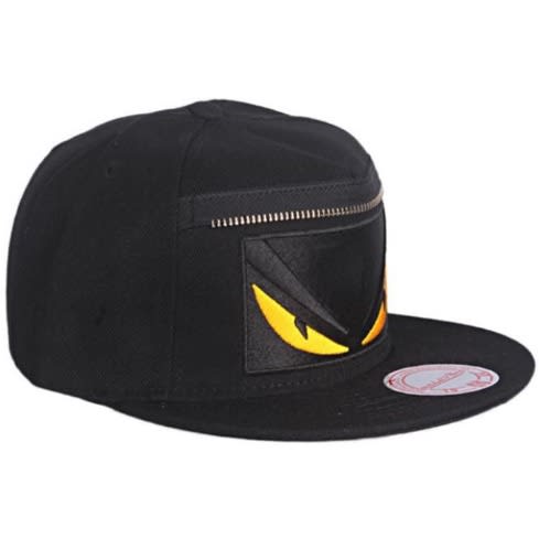 Wolf Eye Cute Men's Facecap-black