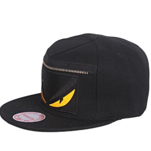 Wolf Eye Cute Men's Facecap-black