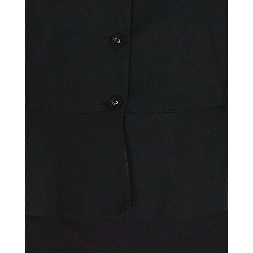 Unique Ladies 5 Button Jacket With A Flared Design - Black - Lj-4650