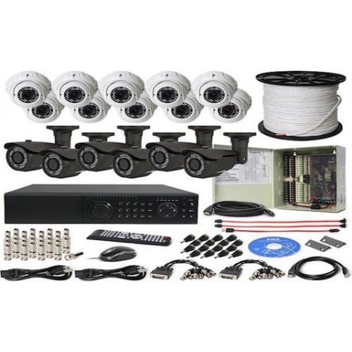16 Cctv Camera Complete Kit + 4 Terabyte Hard Drive