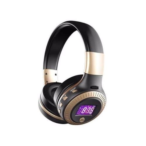 B19 LCD Display Wireless Bluetooth Headphones - Gold