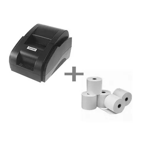 Receipt Thermal Printer 58mm + 5 Paper Rolls