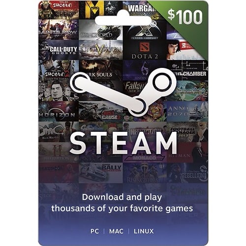 $100 Steam Wallet Card