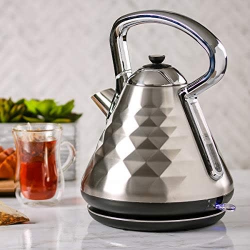 Ovente Rapid Boil Electric Kettle - brushed Stainless - 1.7litres - 1500w