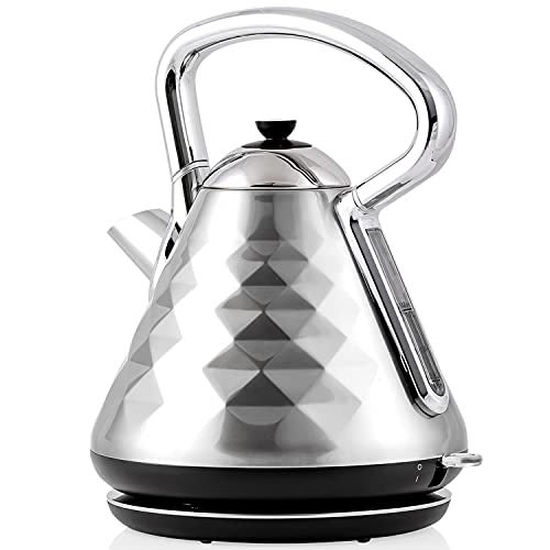 Ovente Rapid Boil Electric Kettle - brushed Stainless - 1.7litres - 1500w