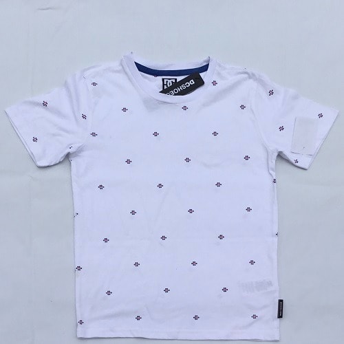Boy Print T-shirt- White