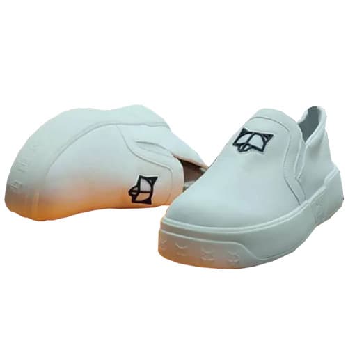 Slip On Plimsoll With Fat Sole - White