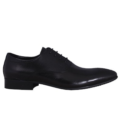 Posh Oxford Lace Up Leather Shoe - Black-msh-3786
