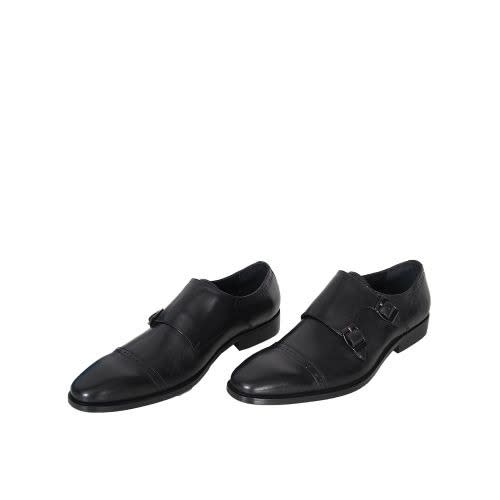 Elegant Men’s Doubled Side Buckled Shoe - Black - Msh-4709