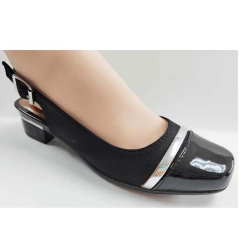 Tip Patent Leather Slingback Sandal
