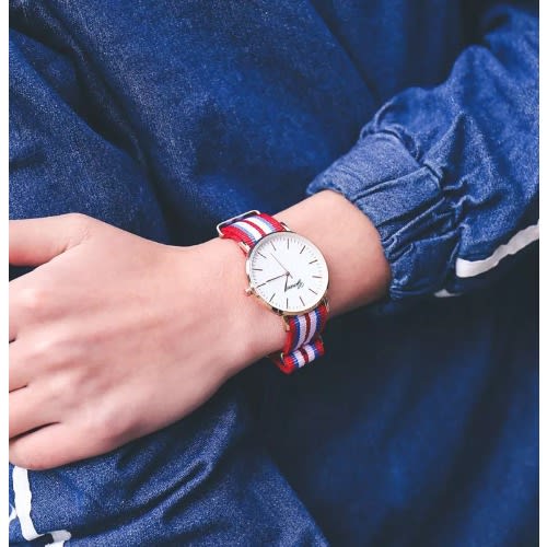 Striped Unisex Watch - Multicolor