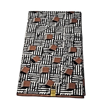 Cube Print Ankara Ex 02110 - 6 Yards
